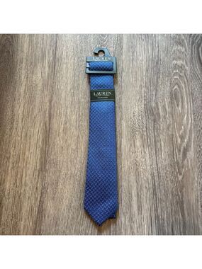 Ralph Lauren Kids Blue Patterned Neck Tie 100% Silk